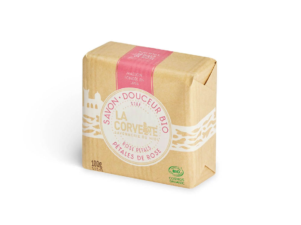 La Corvette Savon Bio Petales de Rose 100g